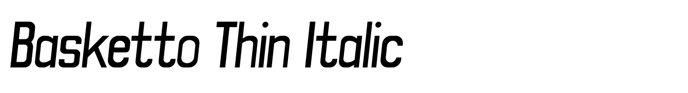 Basketto Thin Italic